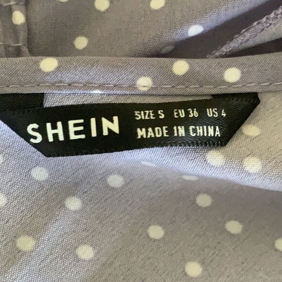 Shein purple polka dot cropped top, S - Picture 6 of 7